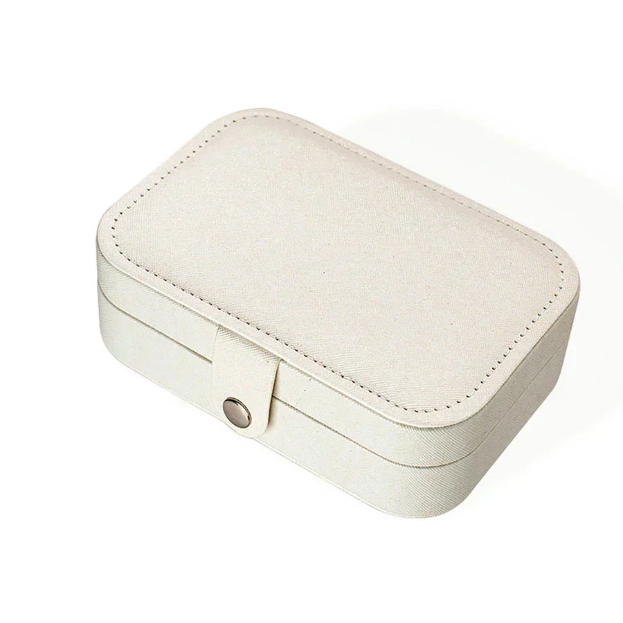 Portable Leather Mini Travel Jewelry Case