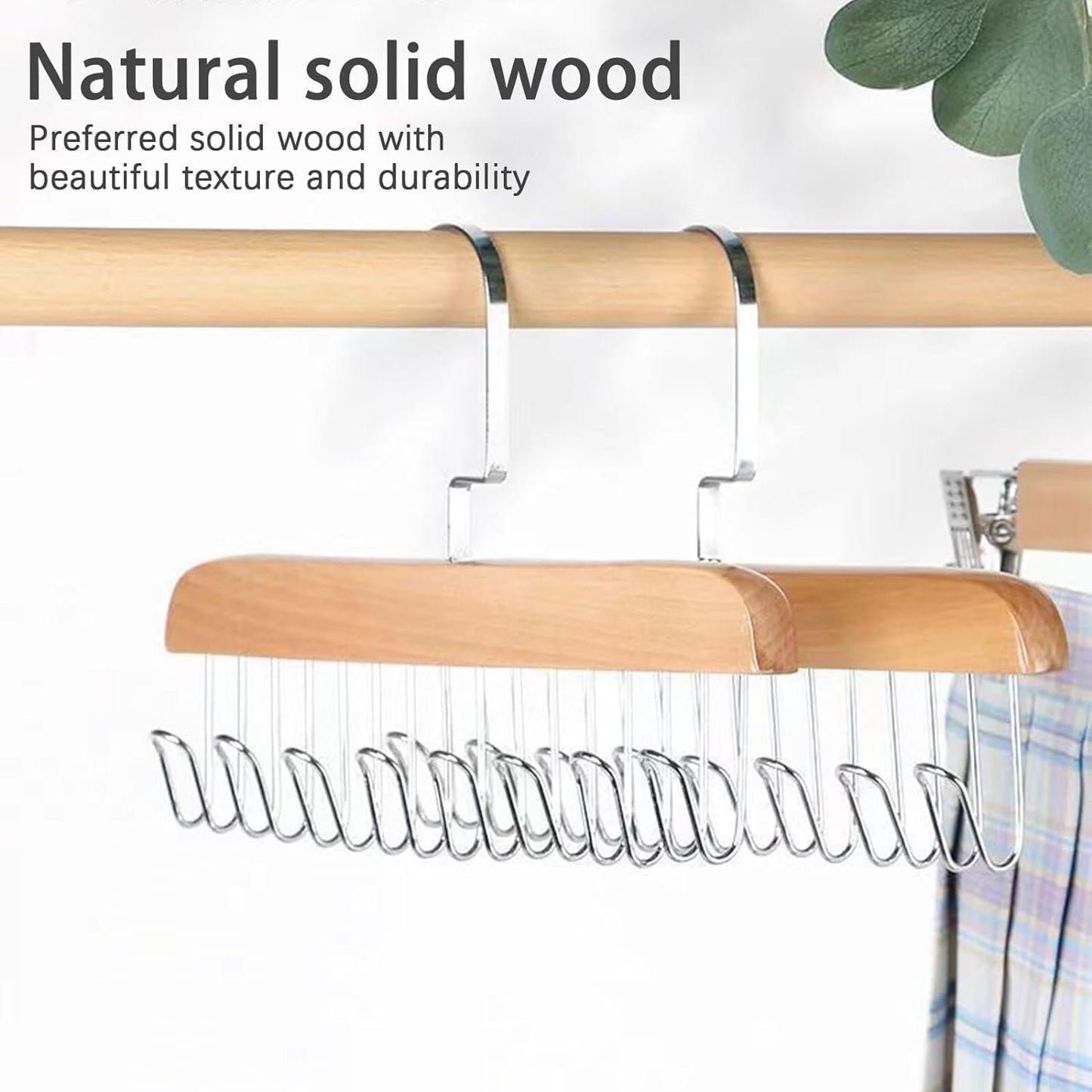 Multi-Functional Wooden Hanger for Clothes Hanging