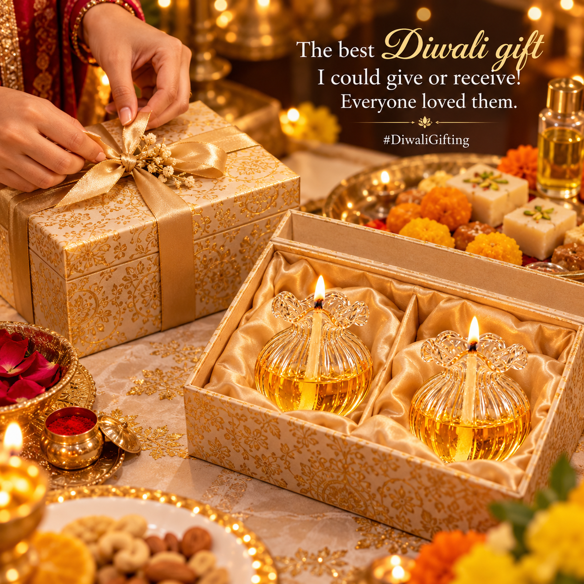 Premium Glass Modak Diya