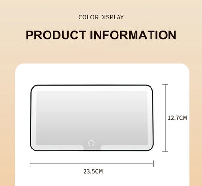 Portable LED Car Makeup Mirror with Adjustable Lights