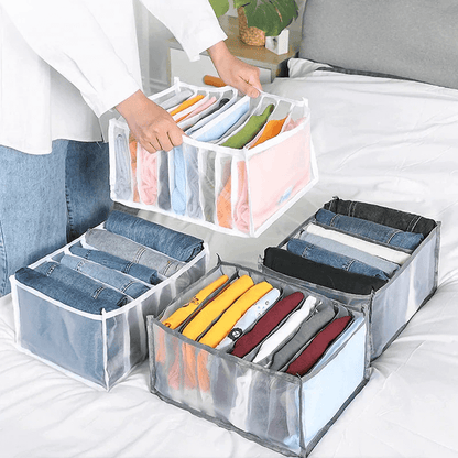 7 Compartment Transparent Clothes Storage Box