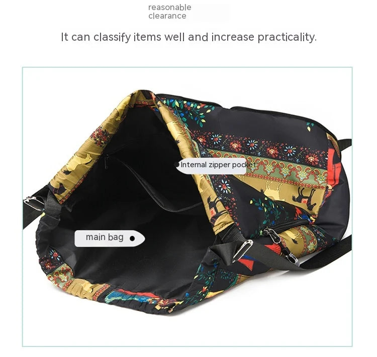 Drawstring Foldable Large Capacity Travel Sports Backpack