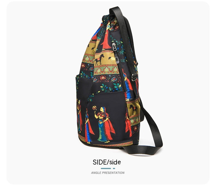 Drawstring Foldable Large Capacity Travel Sports Backpack