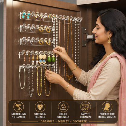 Wall Mount Acrylic Jewellery Organizer Hook