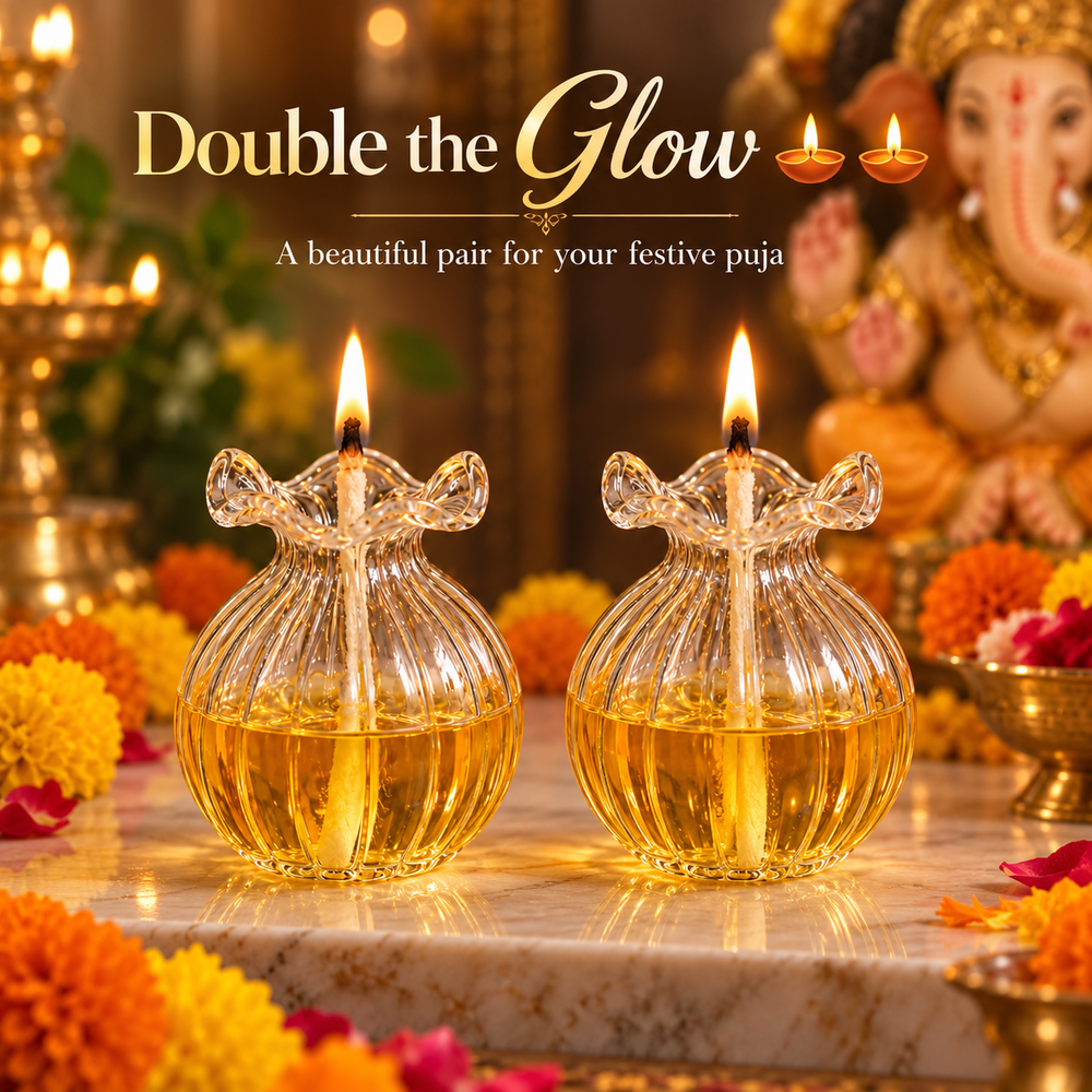 Premium Glass Modak Diya