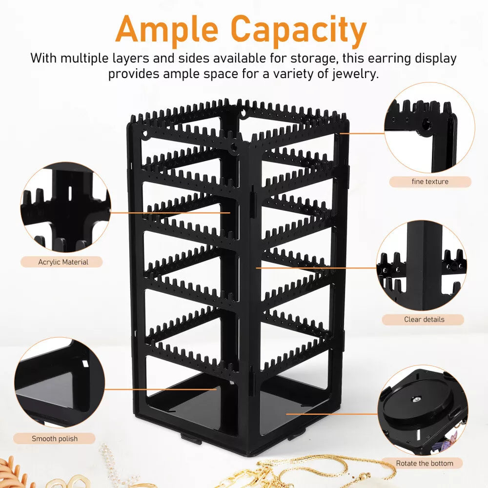 360 Degree Rotating Jewelry Organizer Holder