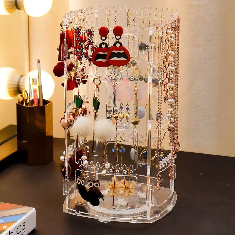 360 Degree Rotating Jewelry Organizer Holder