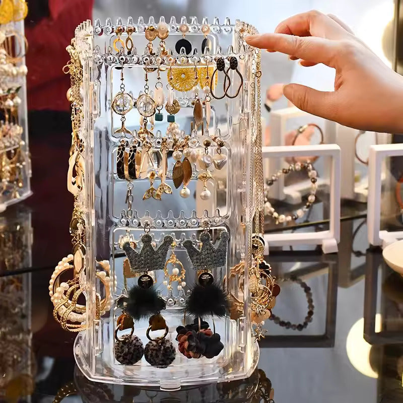 360 Degree Rotating Jewelry Organizer Holder