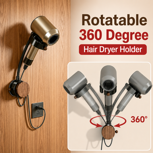 Rotatable 360 Degree Hair Dryer Holder