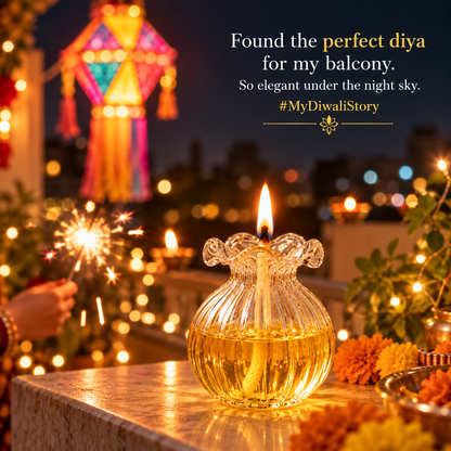 Premium Glass Modak Diya