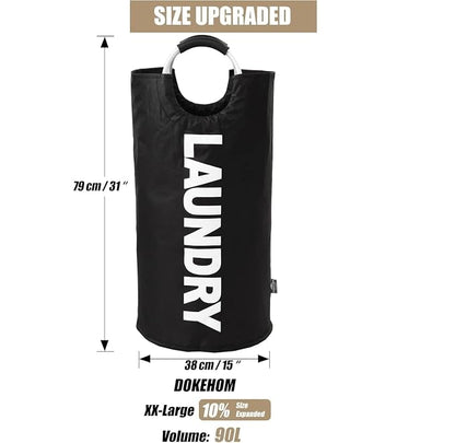 Foldable Laundry Basket with Aluminum Handles