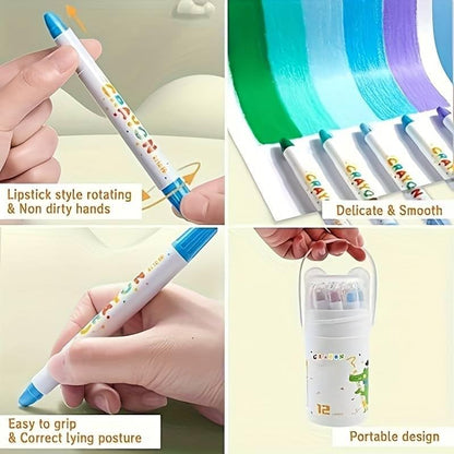 Ultra-Silky Twistable Gel Crayons | 12 color set