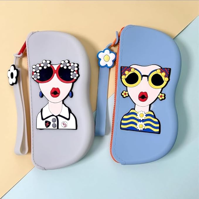 Cute Cartoon Girl Sunglasses Glasses Case