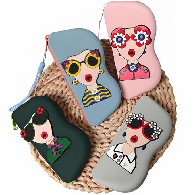 Cute Cartoon Girl Sunglasses Glasses Case