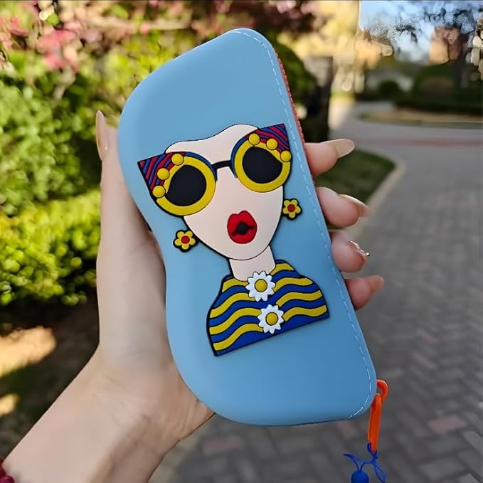 Cute Cartoon Girl Sunglasses Glasses Case