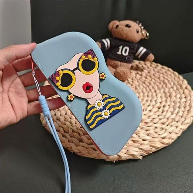 Cute Cartoon Girl Sunglasses Glasses Case