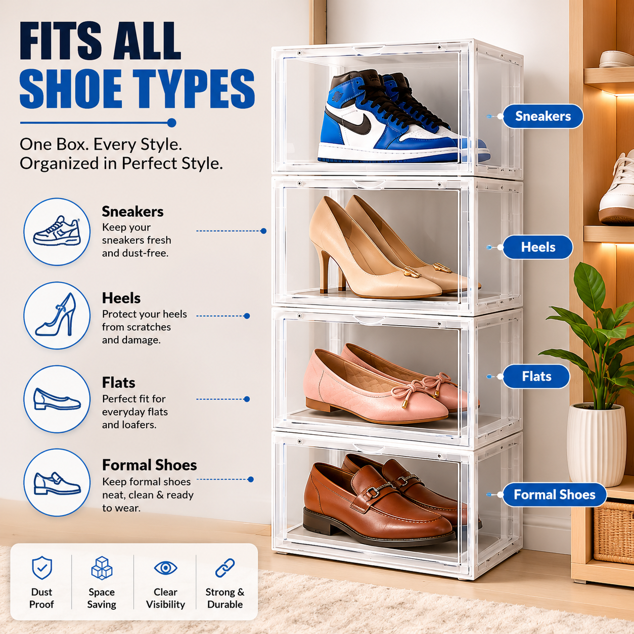 Transparent Sneaker Organiser