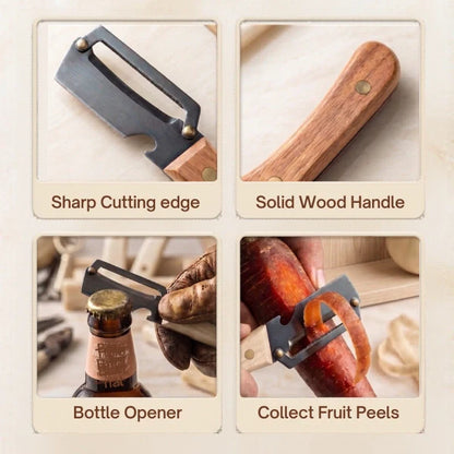 Stainless Peeler | High-Grade Durability | Clean, Precision Peeling + Bottle Opener