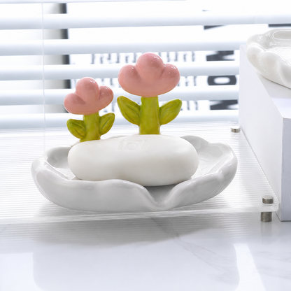 Cute Flower Self-Draining Soap Holder