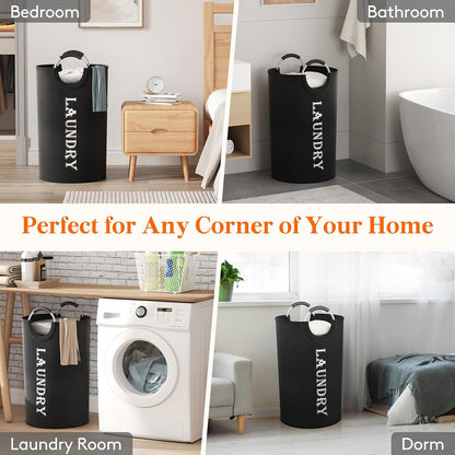 Foldable Laundry Basket with Aluminum Handles