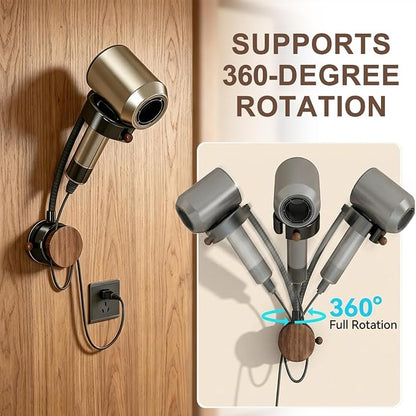 Rotatable 360 Degree Hair Dryer Holder