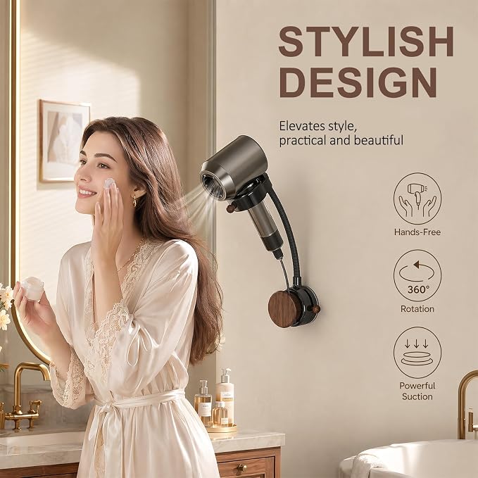 Rotatable 360 Degree Hair Dryer Holder