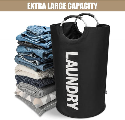 Foldable Laundry Basket with Aluminum Handles