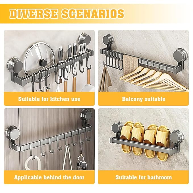 No Drill Kitchen Utensil Rack