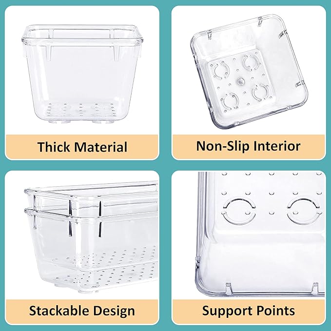 Clear Transparent Drawer Storage Organizer Tray