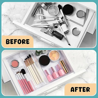 Clear Transparent Drawer Storage Organizer Tray