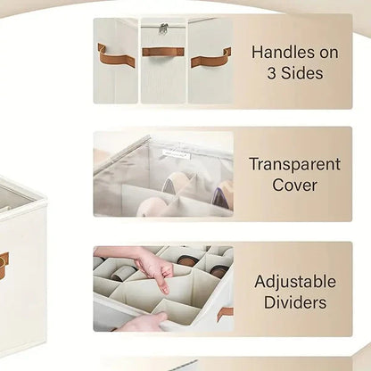 Luxury Clear Shoe Organizer Box – Stackable Dustproof Storage