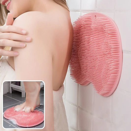 Silicone Bath Massage Cushion Brush (Multicolor)