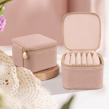 Travel Jewellery Organizer with 6 Zipper Pouches