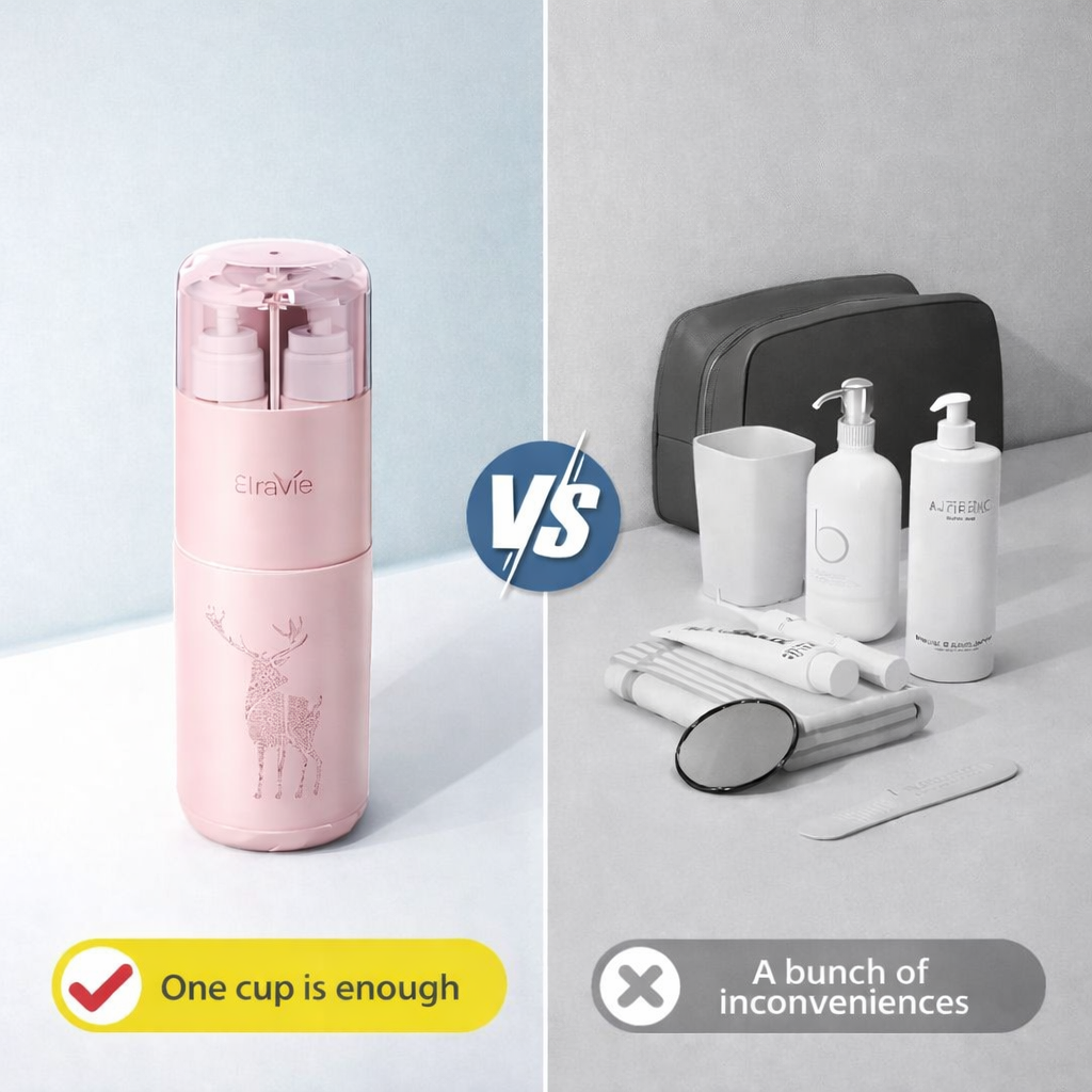 Premium 6-in-1 Travel Toiletry Dispenser