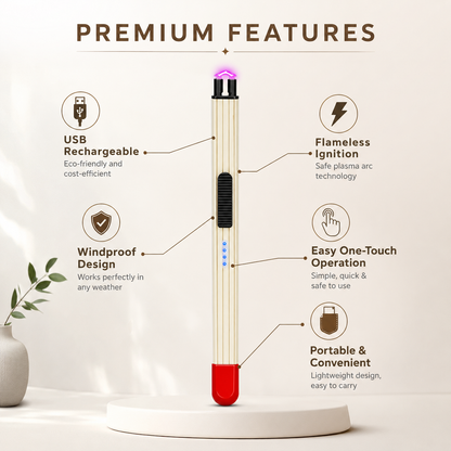 Rechargeable Electric Flameless Windproof Lighter.