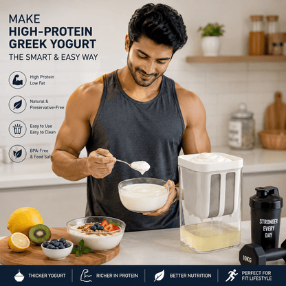 Greek Yogurt Strainer Container for Thick Homemade Yogurt