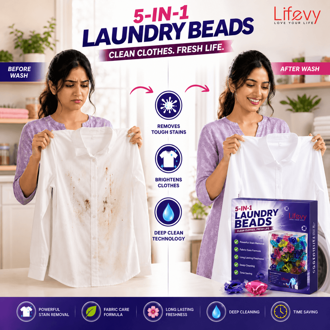 5 in 1 Laundry Power Detergent Pods