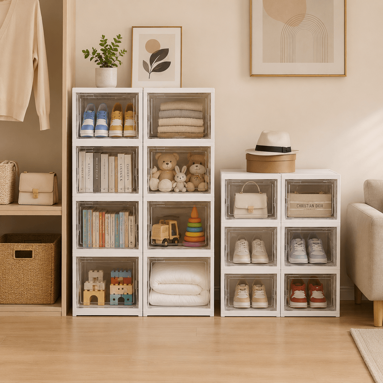 Multi-Layer Foldable Shoe Organizer – Adjustable Shoe Rack