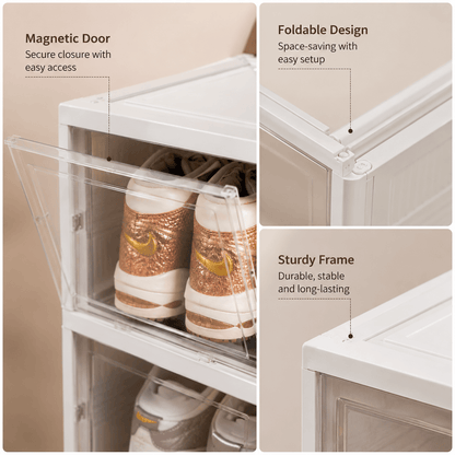 Multi-Layer Foldable Shoe Organizer – Adjustable Shoe Rack