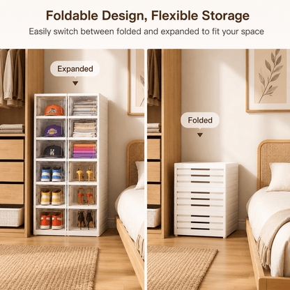 Multi-Layer Foldable Shoe Organizer – Adjustable Shoe Rack