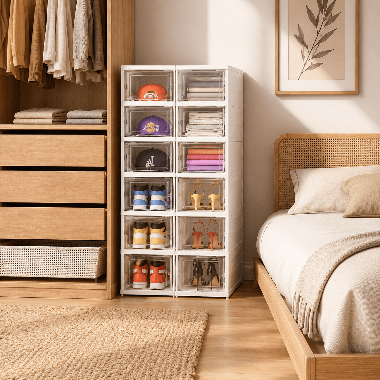 Multi-Layer Foldable Shoe Organizer – Adjustable Shoe Rack
