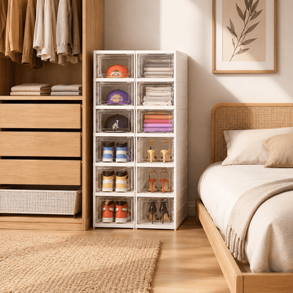 Multi-Layer Foldable Shoe Organizer – Adjustable Shoe Rack