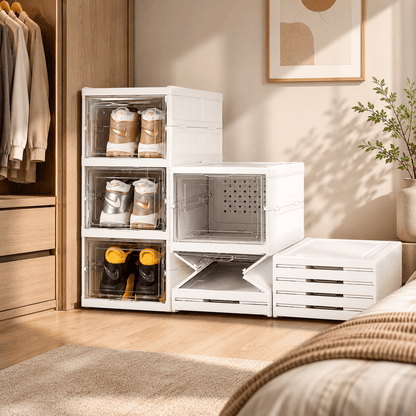 Multi-Layer Foldable Shoe Organizer – Adjustable Shoe Rack