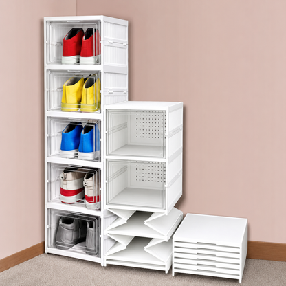 Multi-Layer Foldable Shoe Organizer – Adjustable Shoe Rack