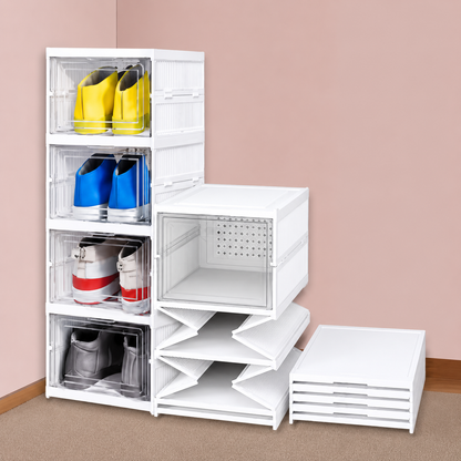 Multi-Layer Foldable Shoe Organizer – Adjustable Shoe Rack