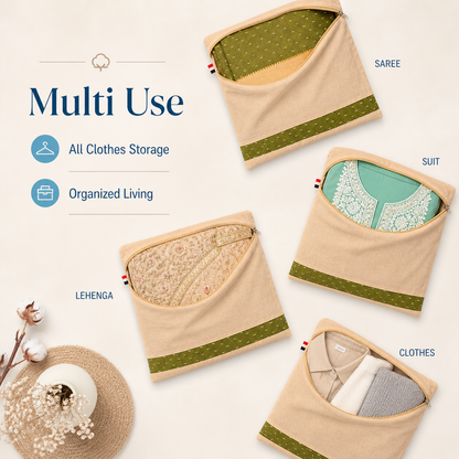 Premium Cotton Saree Covers with Zip