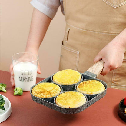 4 Hole Stone Non-stick Egg Ham Pot