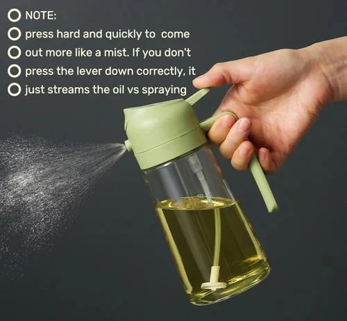 2 in 1 Spraying/ Pouring Integrated Oil Dispenser Bottle