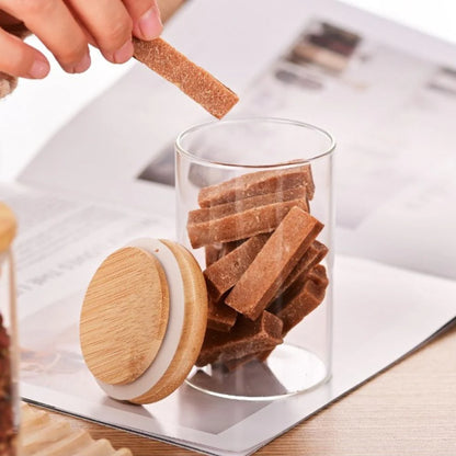 Glass Storage Jars with Bamboo Lids