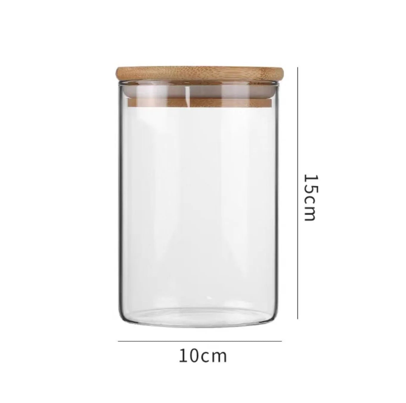 Glass Storage Jars with Bamboo Lids